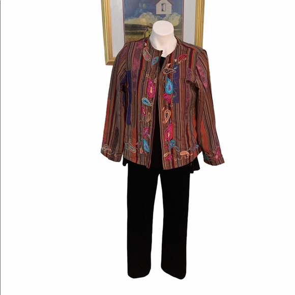 Indigo Moon Boho Blazer Retro Shoulder Pads - Picture 9 of 10